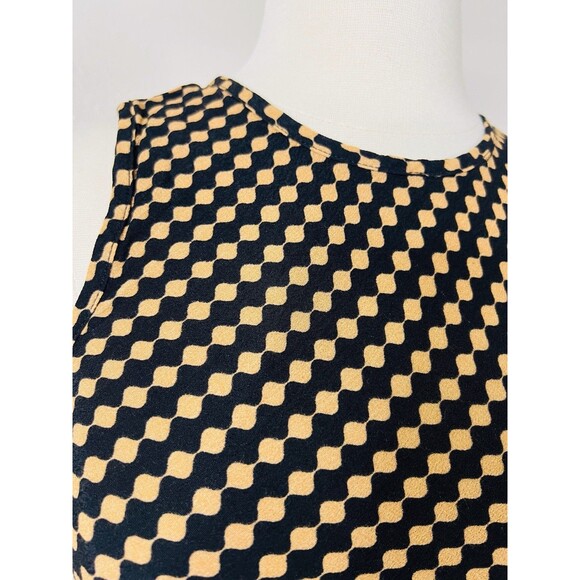 Dissh Mila Bias Cut Maxi Dress Size 2 Black Gold Geometric Sleeveless - Picture 5 of 10